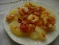 Gambas con patatas al ajillo